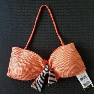 💖💖NWT CECILIA PRADO TWISTED BANDEAU KNIT BIKINI TOP (XL)